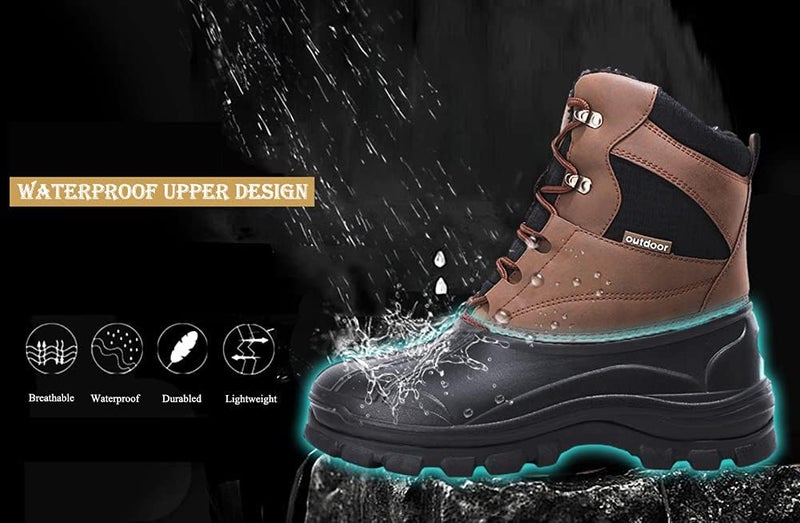 UPSOLO Mens Duck Boots Winter Snow Boot Waterproof Insulated Anti-Slip Fully Fur Lined Casual Lightweight - Image 5